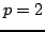 $p=2$