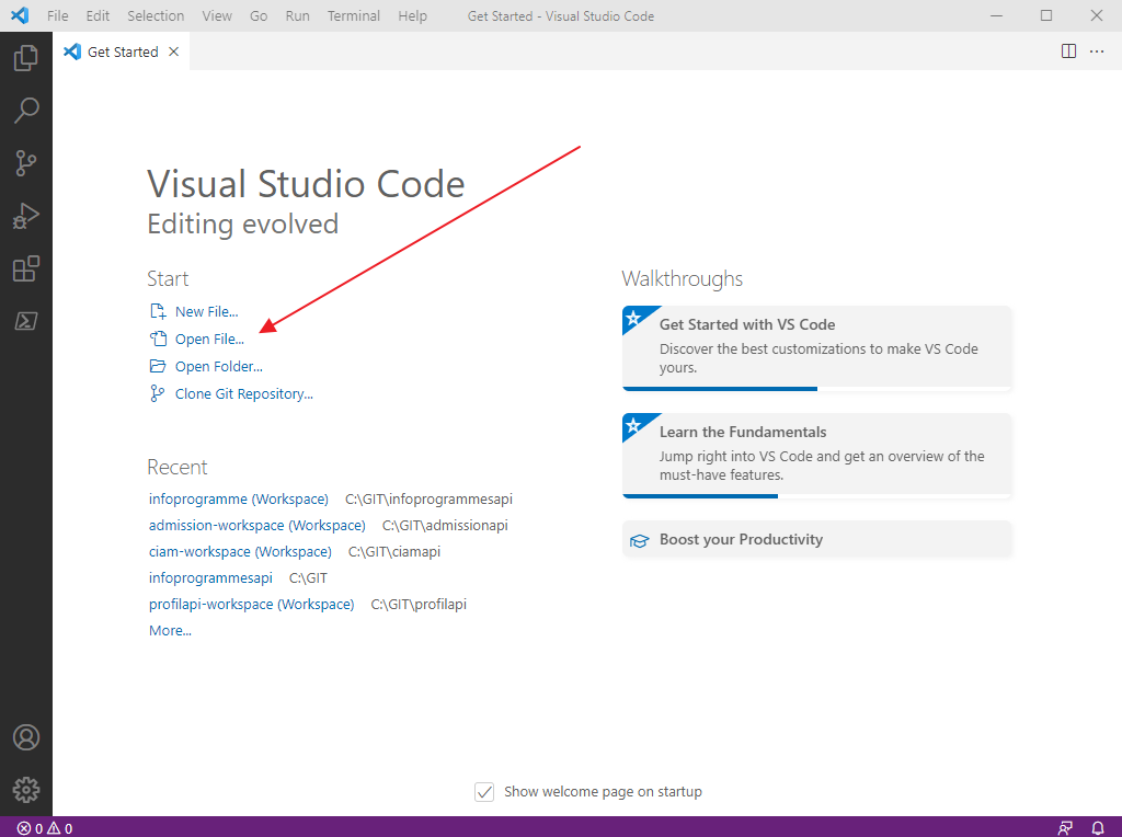 Ouvrir le fichier exemple.html dans VSCode.
